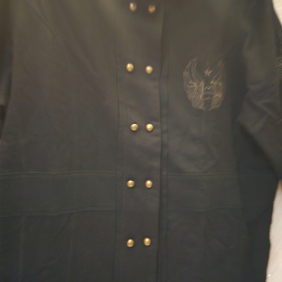VINTAGE HARLEY-DAVIDSON WOMENS PLUS SIZE 1X DOUBLE BREASTED COAT EMBROIDERED - Picture 12 of 14